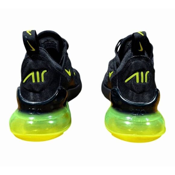 NIKE Air Max 270 'Black Volt' Running Shoes Size 6Y/W7.5 - Picture 5 of 12